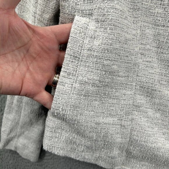 Banana Republic Womens Gray Asymmetrical Zip Up Collar Jacket, Soft Knit - Picture 2 of 2